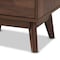 Baxton Studio Lena Mid-Century Walnut Brown Finished 1-Drawer Wood Nightstand 157-9537 - alternate 7